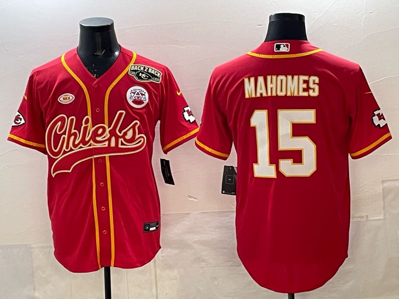 Men 2025 Nike Kansas City Chiefs #15 Mahomes Red 3th generation Joint Name Limited NFL Jersey 002->kansas city chiefs->NFL Jersey